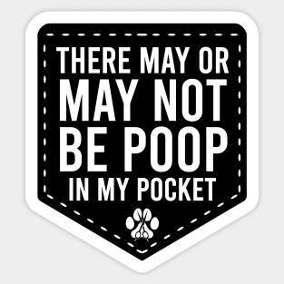 Dog Groomer Poop Pocket, Black and White Sticker